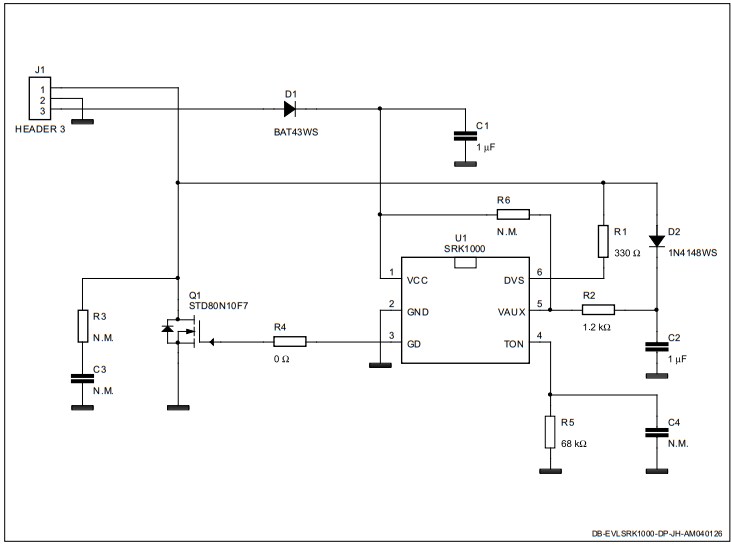 Schematic - STMicroelectronics EVLSRK1000-DP Demonstration Board-INACTIVE